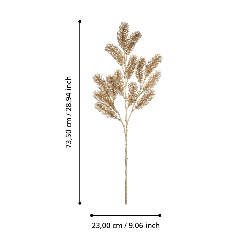 Eglo - Kunstig julegren 73,5 cm guldfarvet