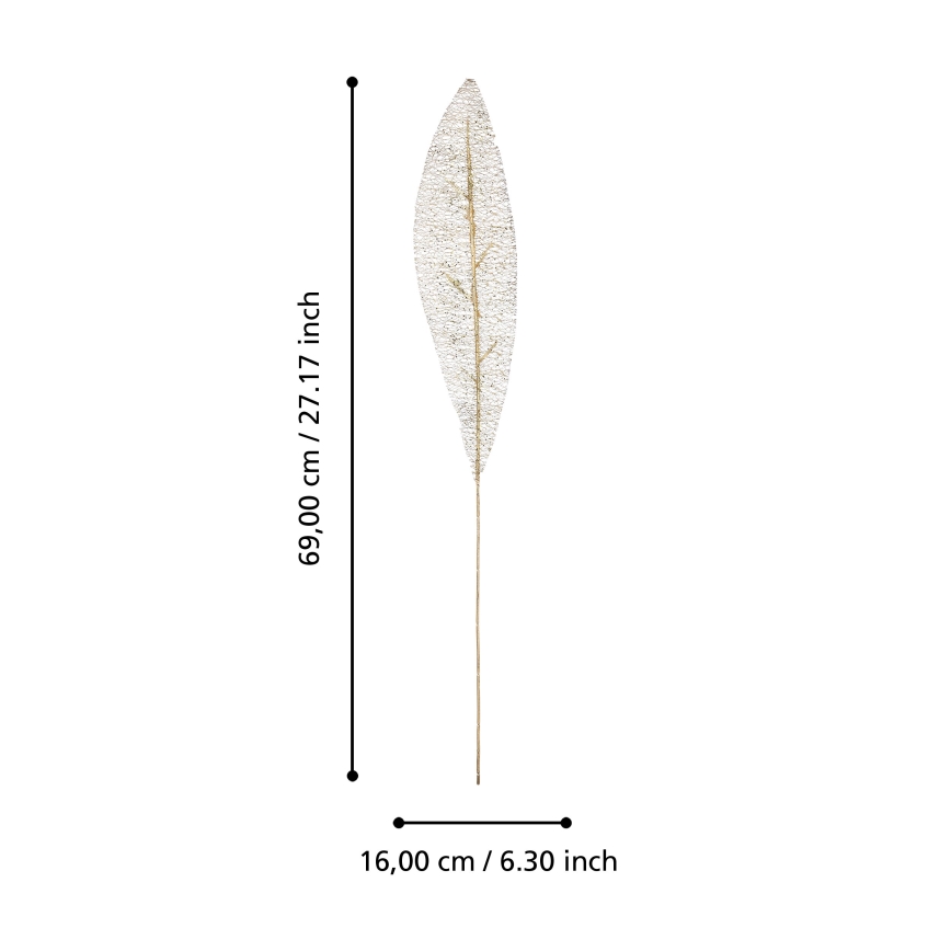 Eglo - Kunstig blomst 69 cm sølvfarvet