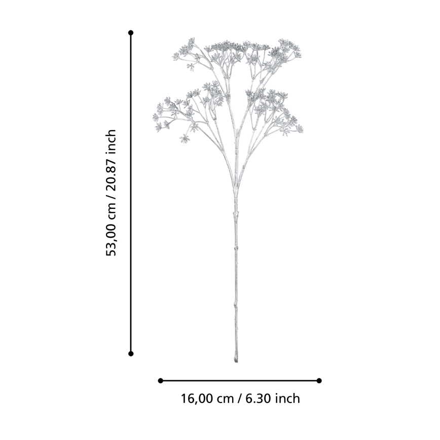 Eglo - Kunstig blomst 53 cm sølvfarvet