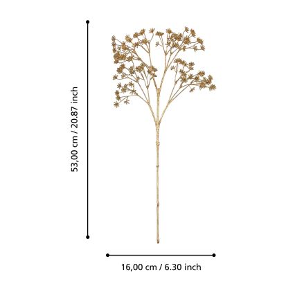 Eglo - Kunstig blomst 53 cm guldfarvet