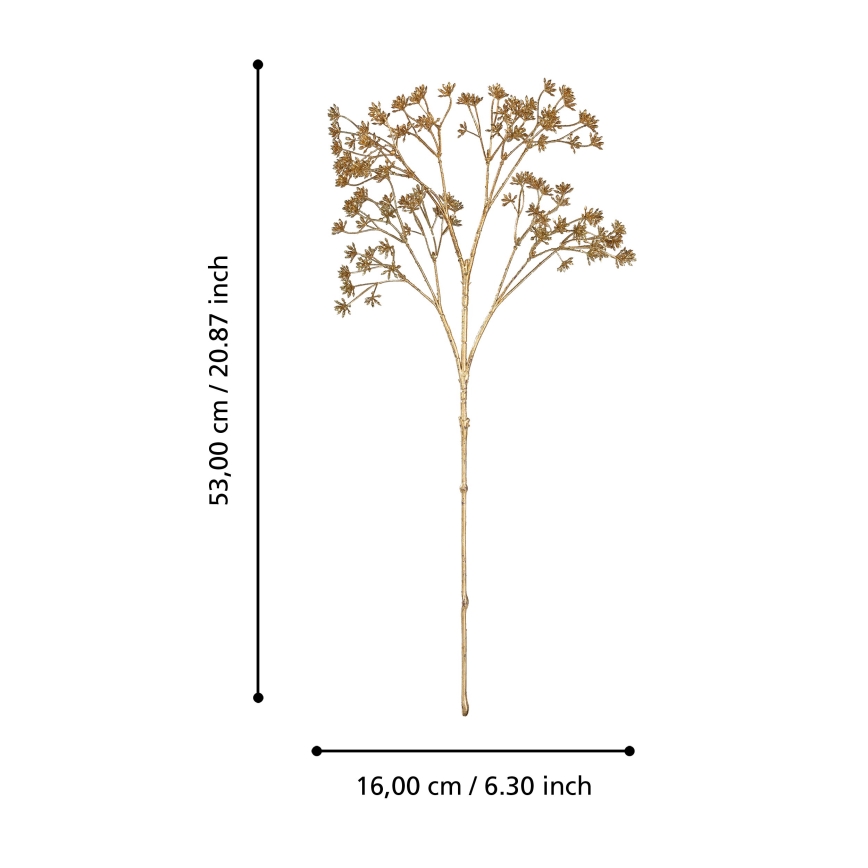 Eglo - Kunstig blomst 53 cm guldfarvet