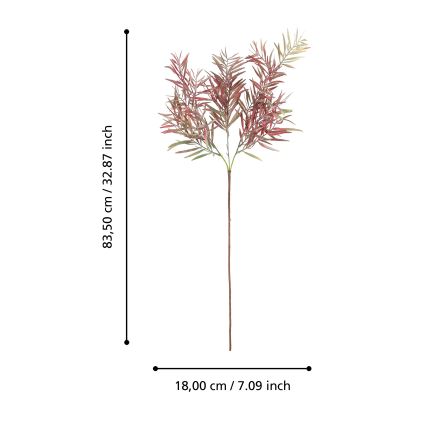 Eglo - Kunstig blomst 83,5 cm rød