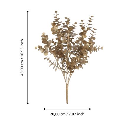 Eglo - Kunstig blomst 43 cm guldfarvet