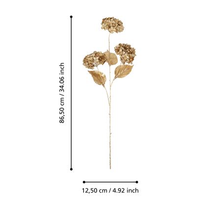 Eglo - Kunstig blomst  86,5 cm guldfarvet