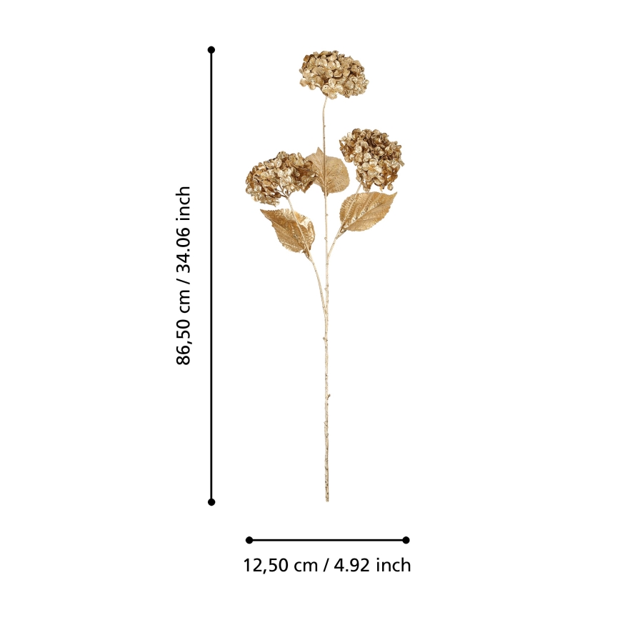 Eglo - Kunstig blomst  86,5 cm guldfarvet