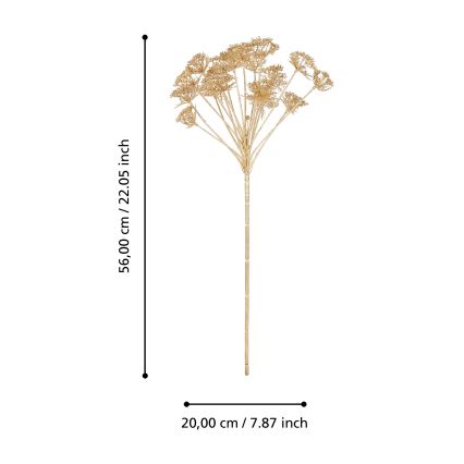 Eglo - Kunstig blomst 56 cm guldfarvet