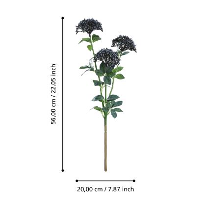 Eglo - Kunstig blomst 56 cm blå/grøn