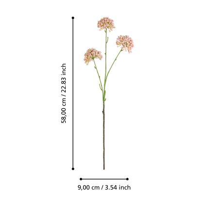 Eglo - Kunstig blomst 58 cm lyserød