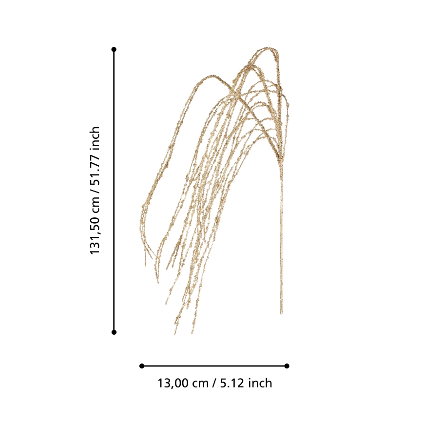 Eglo - Kunstig blomst 131,5 cm guldfarvet