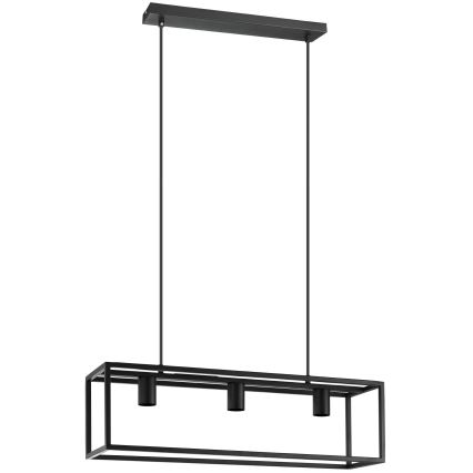 Eglo 43032 - Pendel ELDRICK 3xE27/40W/230V sort