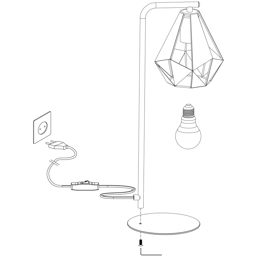 Eglo - Bordlampe 1xE27/60W/230V