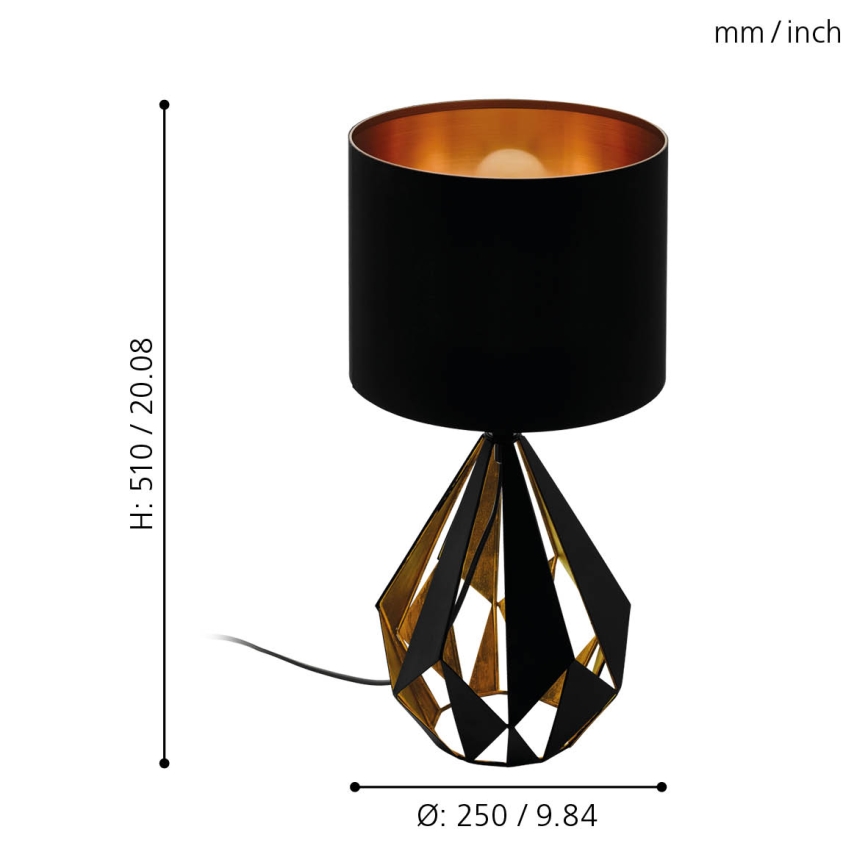 Eglo - Bordlampe 1xE27/60W/230V
