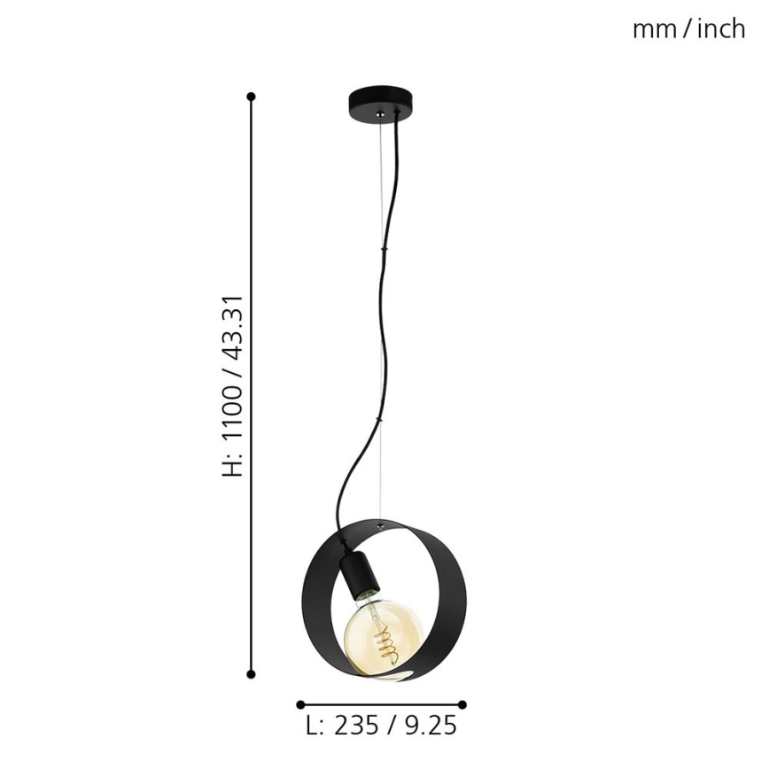 Eglo 43128 - LED-pendel med ledning MAIDENHEAD 1xE27/4W/230V