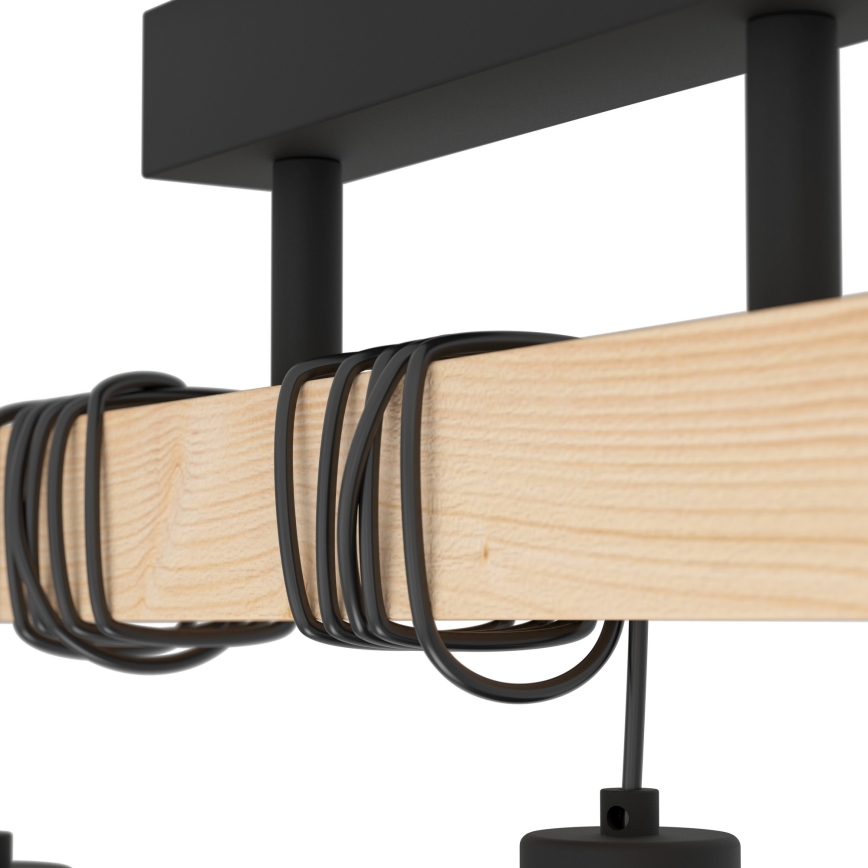 Eglo - Loftlampe TOWNSHEND 3xE27/60W/230V fyrretræ