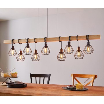 Eglo 43134 - Loftlampe på ledning TOWNSHEND 9xE27/60W/230V
