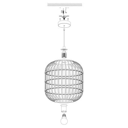 Eglo - Lysekrone i en snor 1xE27/28W/230V
