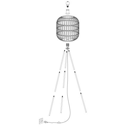 Eglo - Gulvlampe 1xE27/28W/230V