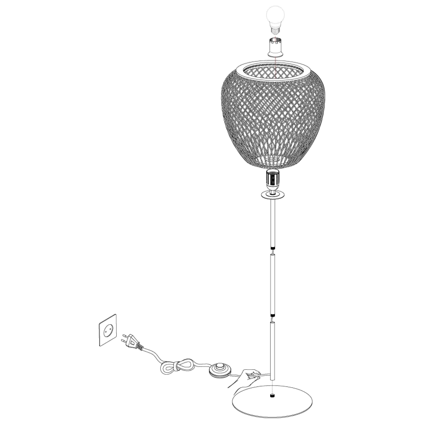 Eglo - Gulvlampe 1xE27/40W/230V
