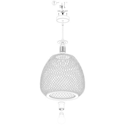 Eglo - Lysekrone i en snor 1xE27/40W/230V