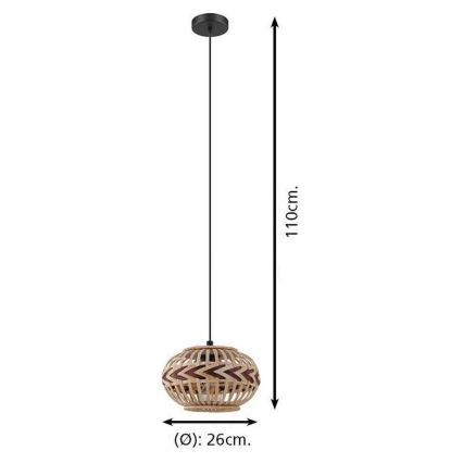 Eglo - Lysekrone i en snor 1xE27/40W/230V