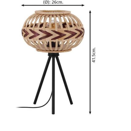 Eglo - Bordlampe 1xE27 / 40W / 230V