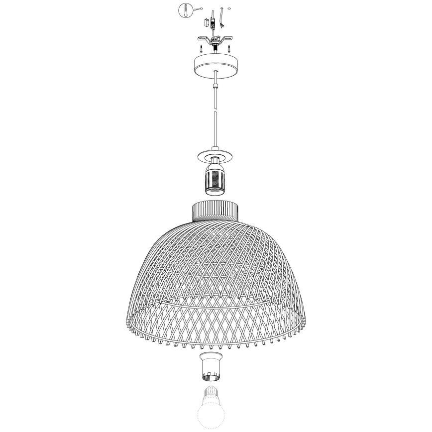 Eglo - Lysekrone i en snor 1xE27/40W/230V