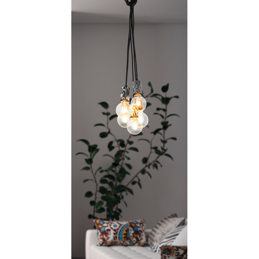 Eglo - Lysekrone i en snor 5xE27/10W/230V