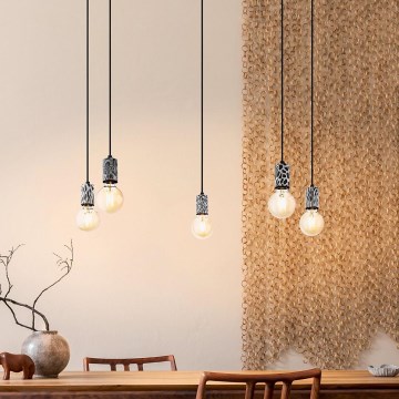 Eglo 43314 - Pendel med wire COULSDON 5xE27/10W/230V