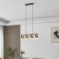 Eglo 43316 - Lysekrone på kabel ERRIBERA 8xE27/40W/230V eg/sort