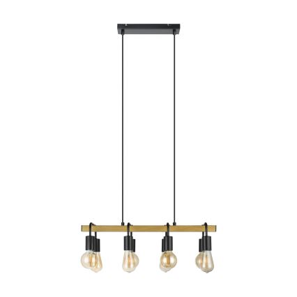 Eglo 43316 - Lysekrone på kabel ERRIBERA 8xE27/40W/230V eg/sort