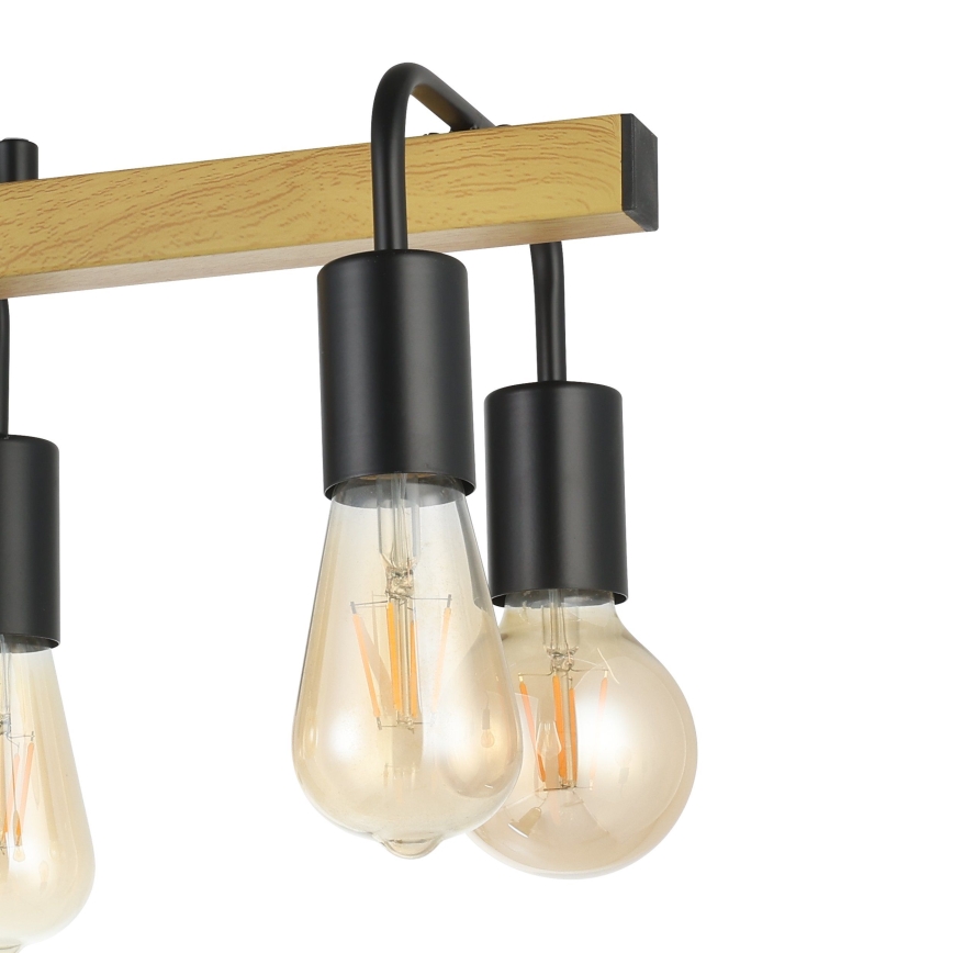 Eglo 43316 - Lysekrone på kabel ERRIBERA 8xE27/40W/230V eg/sort