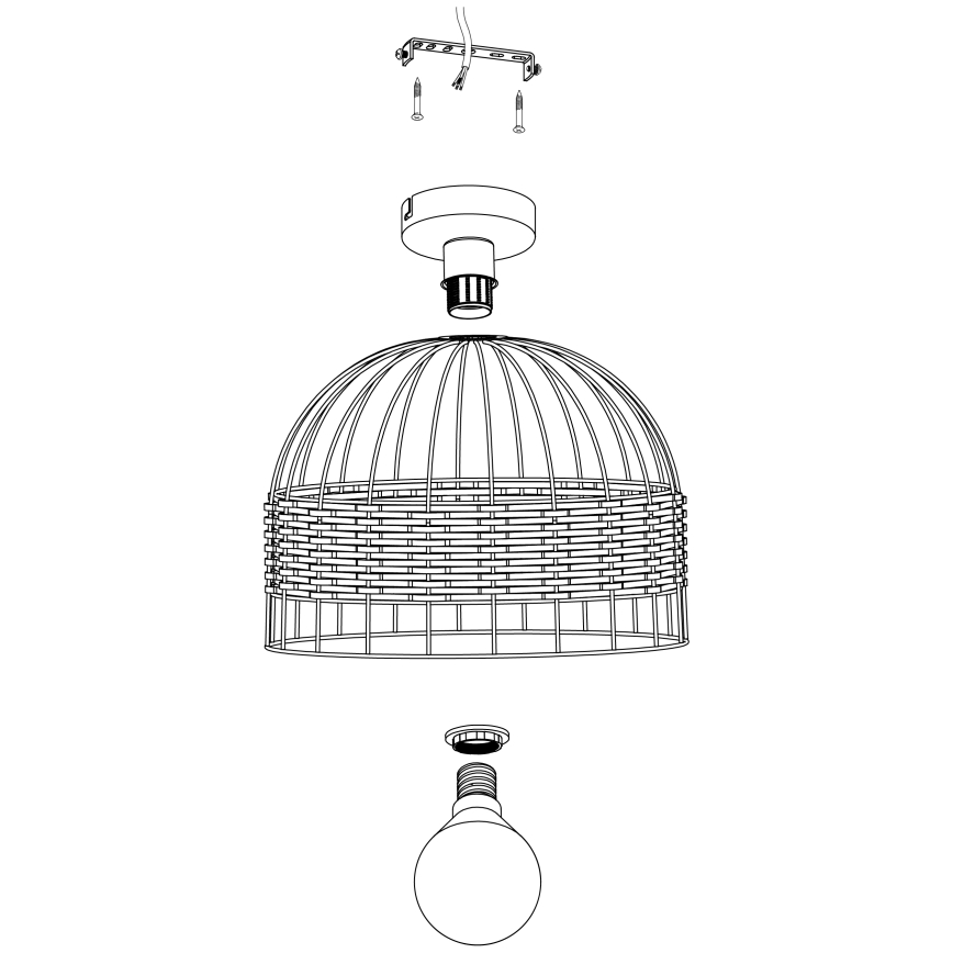 Eglo - Loftlampe 1xE27/60W/230V