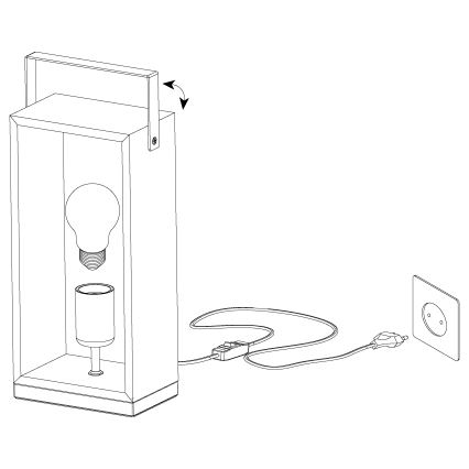 Eglo - Bordlampe 1xE27 / 40W / 230V