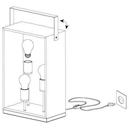 Eglo - ordlampe 3xE27/40W/230V