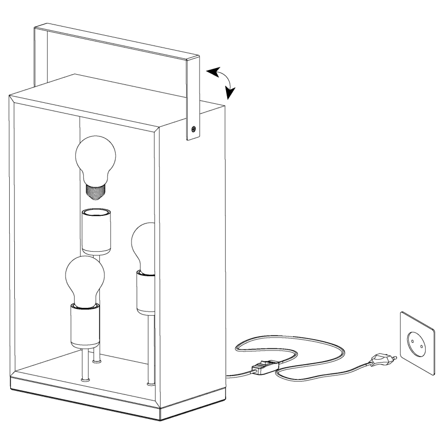 Eglo - ordlampe 3xE27/40W/230V