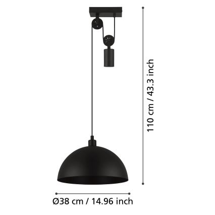 Eglo - Lysekrone på snor 1xE27/40W/230V