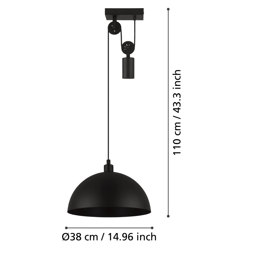 Eglo - Lysekrone på snor 1xE27/40W/230V