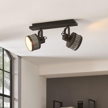 Eglo 43445 - Spotlampe TURROCK 2xE27/28W/230V