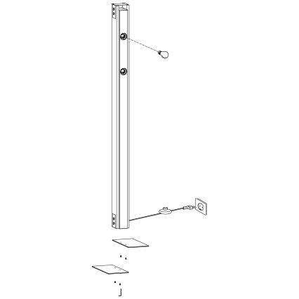 Eglo - Gulvlampe 4xE27/60W/230V