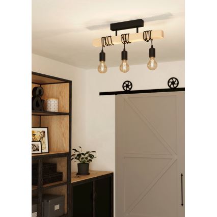 Eglo - Loftlampe TOWNSHEND 3xE27/60W/230V