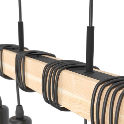 Eglo - Loftpendel på kabel TOWNSHEND 4xE27/60W/230V