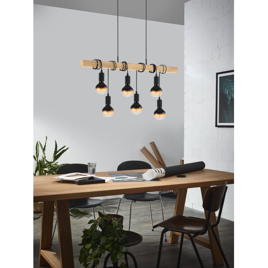 Eglo - Pendel TOWNSHEND 6xE27/60W/230V