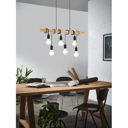 Eglo - Pendel TOWNSHEND 6xE27/60W/230V
