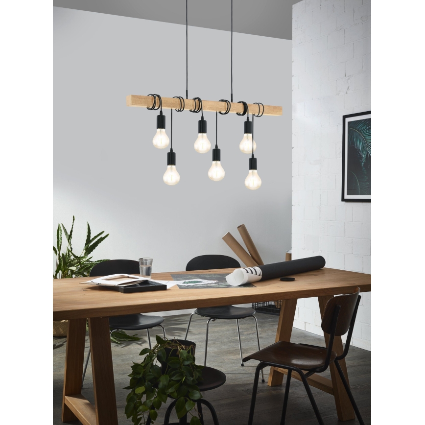 Eglo - Pendel TOWNSHEND 6xE27/60W/230V