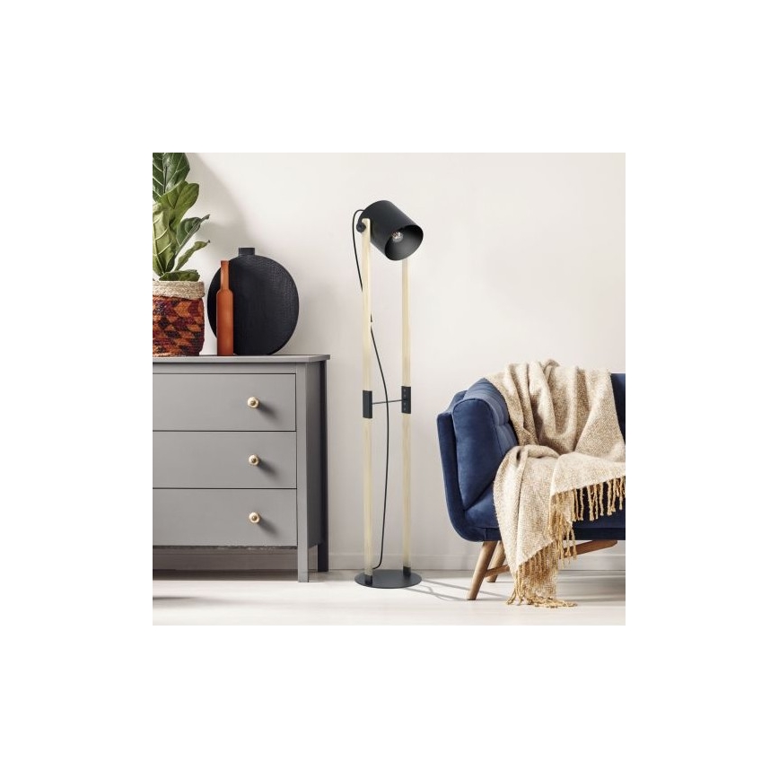 Eglo - Gulvlampe 1xE27/28W/230V - FSC certificeret