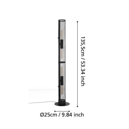 Eglo - Gulvlampe 4xE27/40W/230V