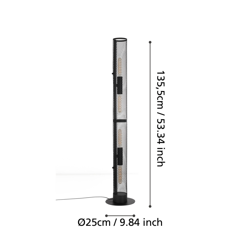 Eglo - Gulvlampe 4xE27/40W/230V