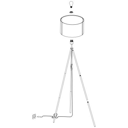 Eglo - Gulvlampe 1xE27/40W/230V