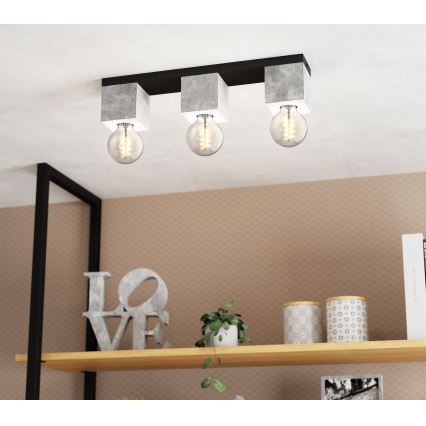 Eglo 43596 - Overflademonteret loftlampe PRESTWICK 3xE27/40W/230V