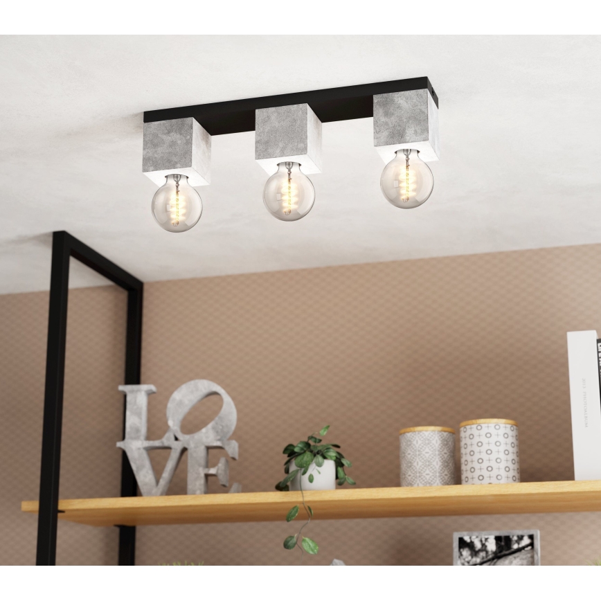 Eglo 43596 - Overflademonteret loftlampe PRESTWICK 3xE27/40W/230V